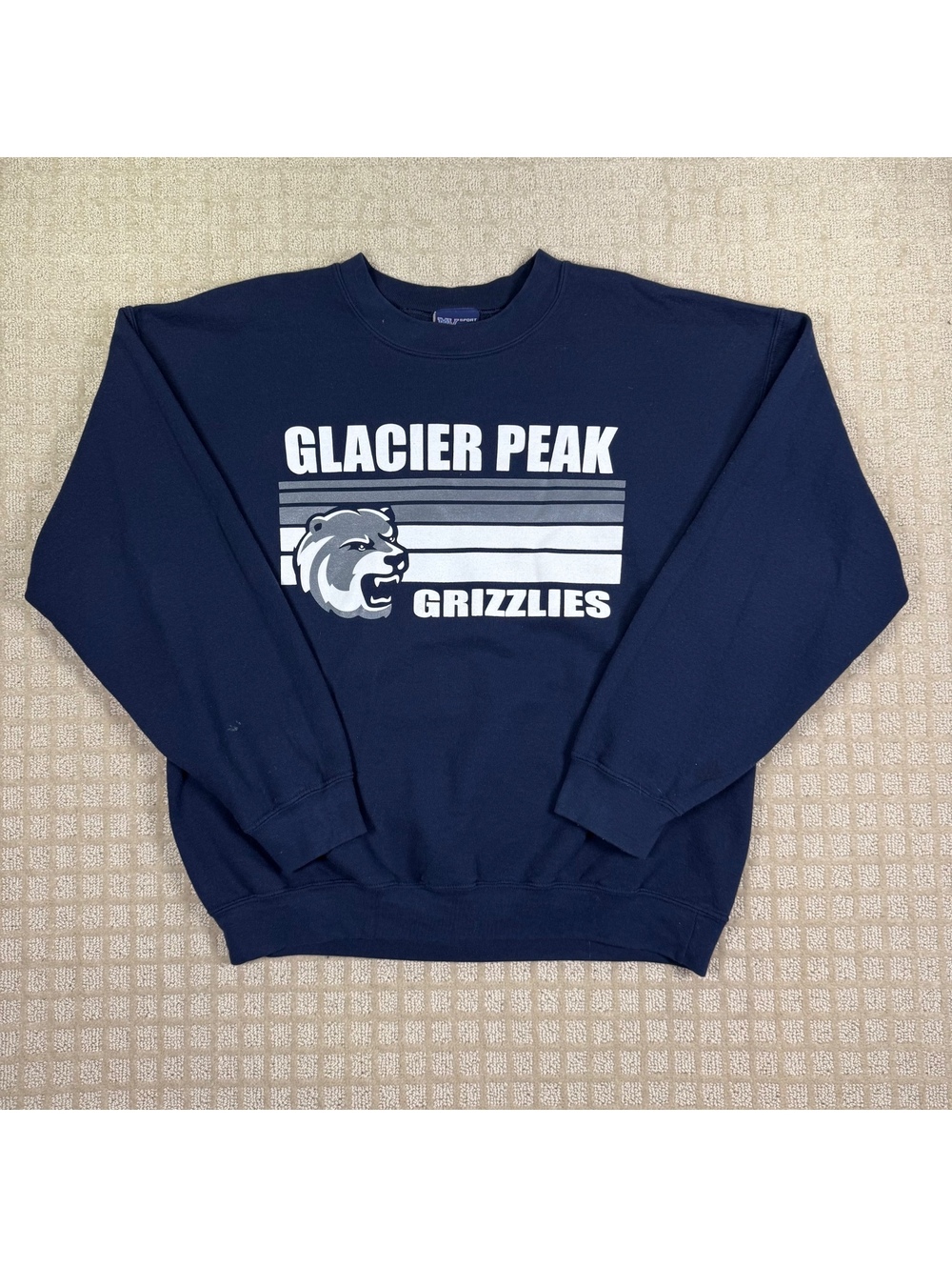 Glacier Peak Grizzlies Crewneck Sweatshirt Navy L